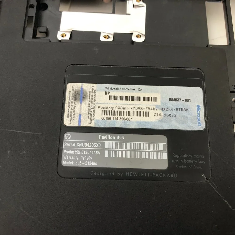 HP Laptop Bottom Case Base w/Cover Plates For Pavilion dv5-2134US